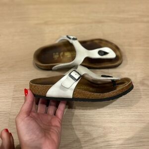 Birkenstock White Kids Thong Sandals